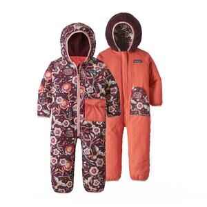 Patagonia Baby Reversible Puff-Ball Bunting Snowsuit Size 12-18 Months Floral